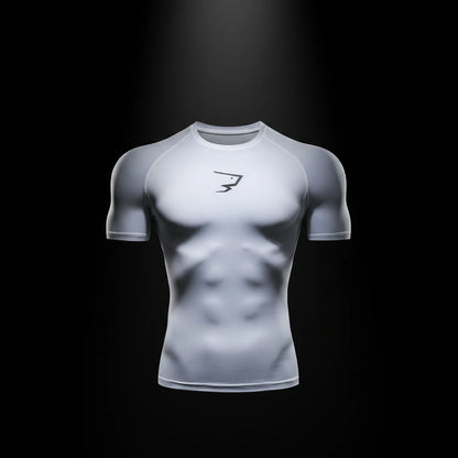 Men Running Compression T-shirt Short Sleeve Sport Tees Gym Fitness Sportshirts Male Jogging Tracksuit Homme Athletic Shirt Tops RavenGear