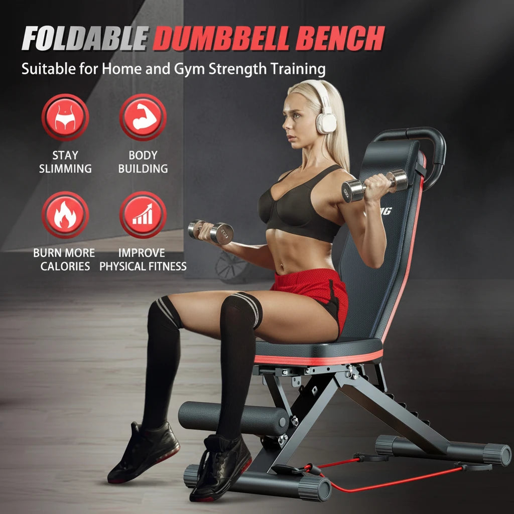 Pro Foldable Weight Bench | Adjustable Home Gym Bench | Full Body Workout