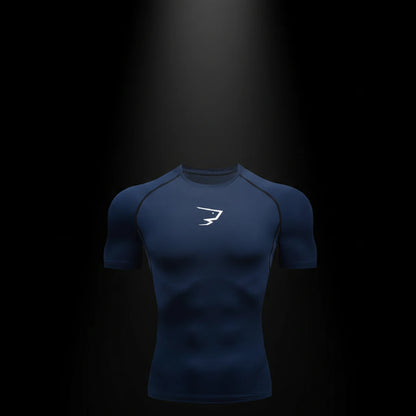 Men Running Compression T-shirt Short Sleeve Sport Tees Gym Fitness Sportshirts Male Jogging Tracksuit Homme Athletic Shirt Tops RavenGear