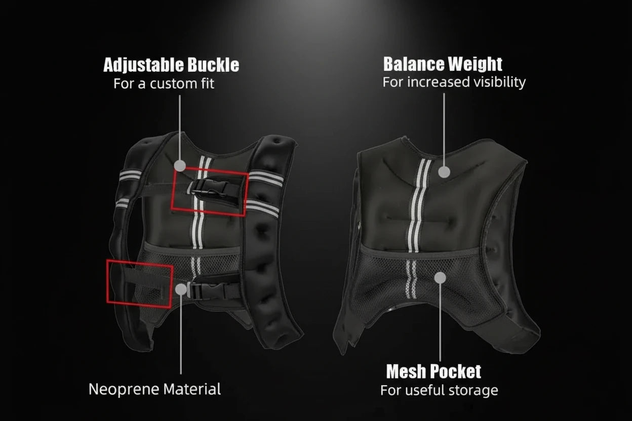 Weighted Vest for Men & Women | 12–30 lbs | Increase the weight burn more Calories 🔥
