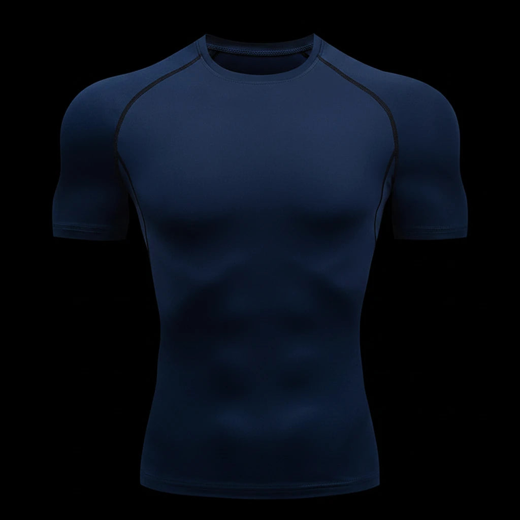 Men Running Compression T-shirt Short Sleeve Sport Tees Gym Fitness Sportshirts Male Jogging Tracksuit Homme Athletic Shirt Tops RavenGear