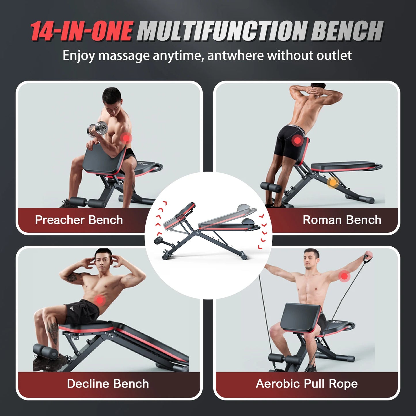 Pro Foldable Weight Bench | Adjustable Home Gym Bench | Full Body Workout