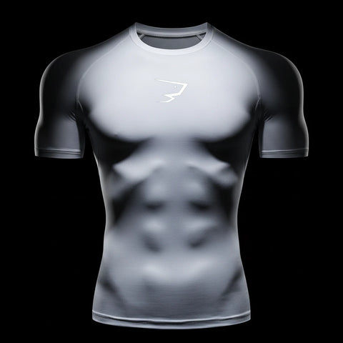 Men Running Compression T-shirt Short Sleeve Sport Tees Gym Fitness Sportshirts Male Jogging Tracksuit Homme Athletic Shirt Tops