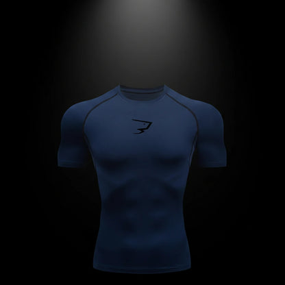 Men Running Compression T-shirt Short Sleeve Sport Tees Gym Fitness Sportshirts Male Jogging Tracksuit Homme Athletic Shirt Tops RavenGear